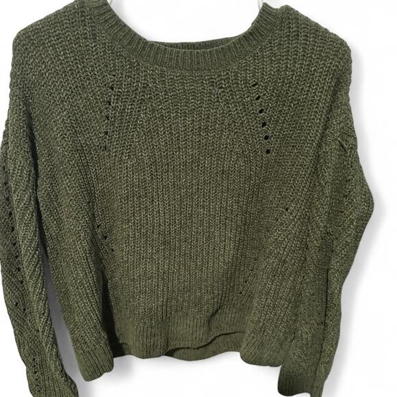 Other Sweaters - Green sweater with open knit